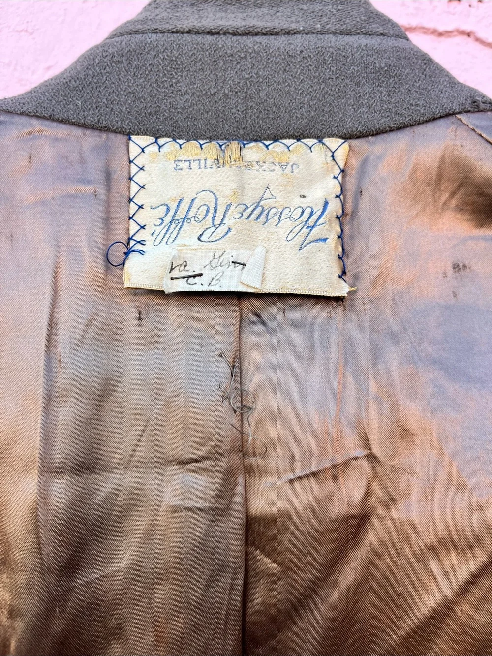 Vintage 2-Piece Set Dress Jacket Distressed Flaw